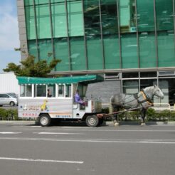 2007-09-24 13-03-22函館駅と馬車<br>東北新幹線と東北本線で函館へ