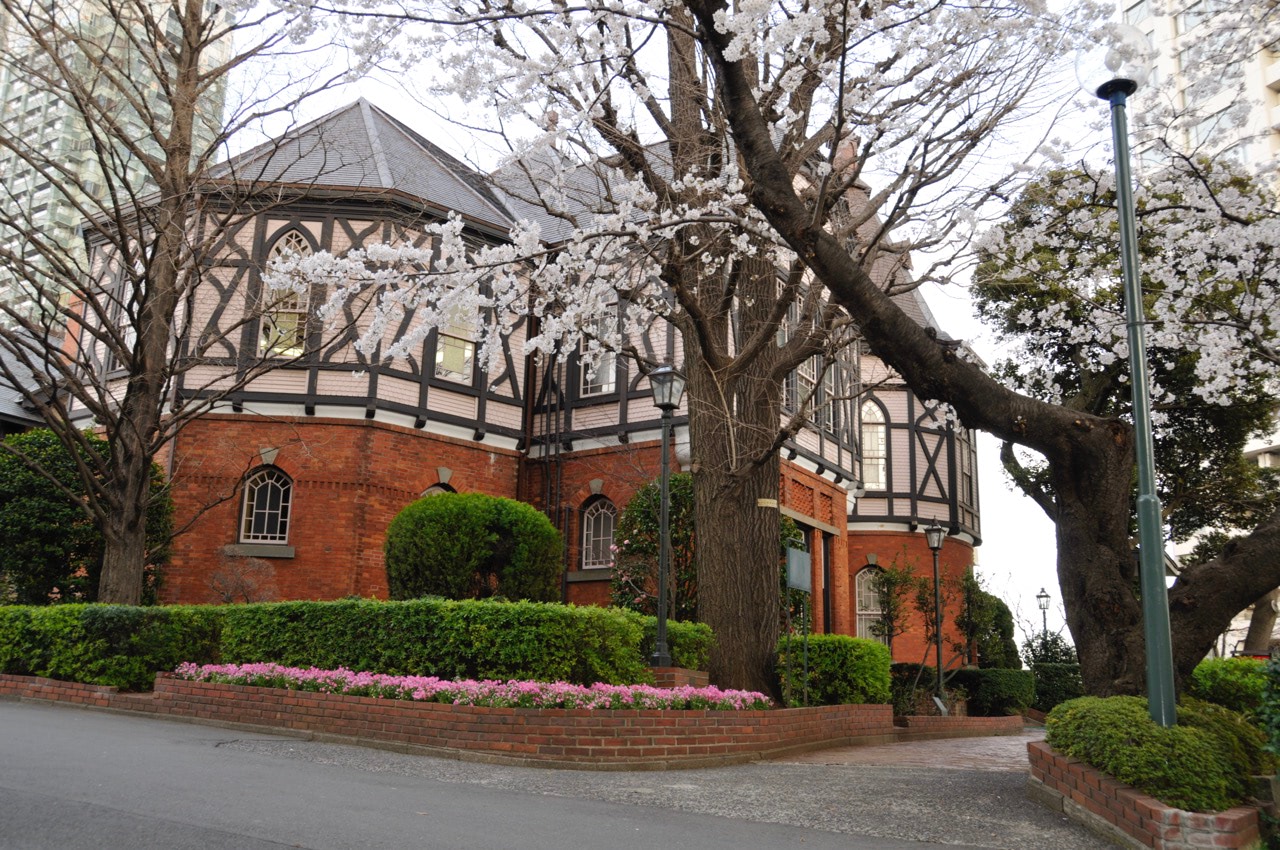 2008 03 29 15 55 04明治学院記念館と桜