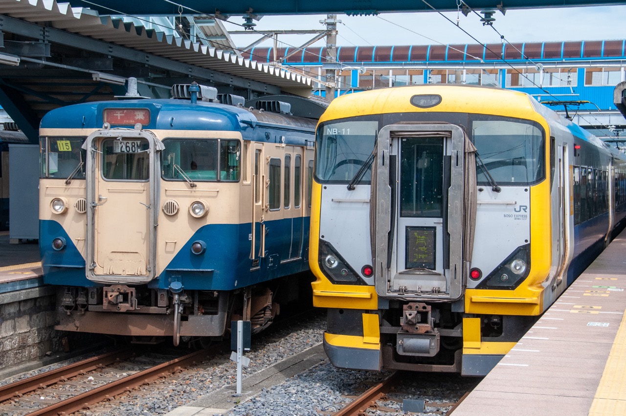 2009 09 13 11 56 28立山駅に停車中の特急と普通電車