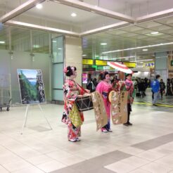 2012-03-24 12-07-02大宮駅 富山のちんどん屋さん<br>桜が咲き始めたこの時期に大宮盆栽美術館