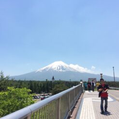 2014-06-01 12-14-17富士急ハイランドの歩道橋からの富士山<br>観光とライブで富士急ハイランド近くに泊まり、富士急や河口湖などを巡った