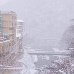 2018-01-03 08;09 川治温泉街<br>日光と鬼怒川の奥にある川治温泉を雪が積もる時期に旅した