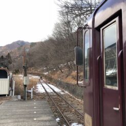 2018-02-12 14;57 日光市足尾 間藤駅<br>わたらせ渓谷鉄道で足尾銅山へ向かう