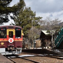 2018-02-12 12;02 群馬県みどり市 沢入駅 わたらせ渓谷鉄道<br>わたらせ渓谷鉄道で足尾銅山へ向かう