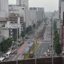 2018-06-10 06;53 豊橋駅前通りと路面電車<br>愛知県豊橋・豊川稲荷と豊橋鉄道で渥美半島の田原市を巡る