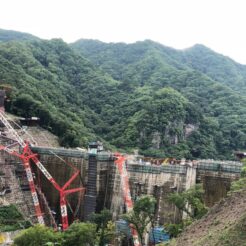 2018-09-09 12;01 川原湯温泉 建設中の八ッ場ダム<br>高崎から川原湯温泉、草津温泉、鬼押出し園、軽井沢と一周して高崎に戻ってくるドライブ