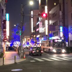 2020-01-03 17;16 田無駅 駅前のイルミネーション<br>花の家、おばあちゃんと墓参り