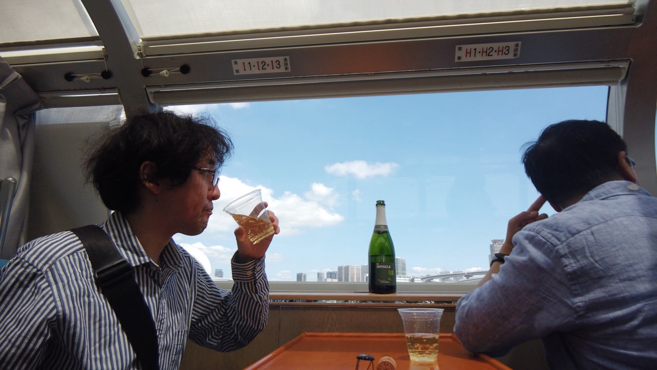 2020 08 02 13;16 竹芝 隅田川の水上バスで飲むcota