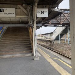 2021-12-26 16;27 田川後藤寺駅 後藤寺線方面の0番線案内<br>クリスマスで盛り上がる福岡県博多・天神・中洲、平成筑豊鉄道や後藤寺線で田川後藤寺・田川伊田、日田彦山線で小倉を巡る旅