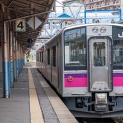 2011-07-16-11-13-53青森駅に停車中の奥羽本線<br>東日本大震災の復興支援切符「東日本パス」で青森から秋田を巡る